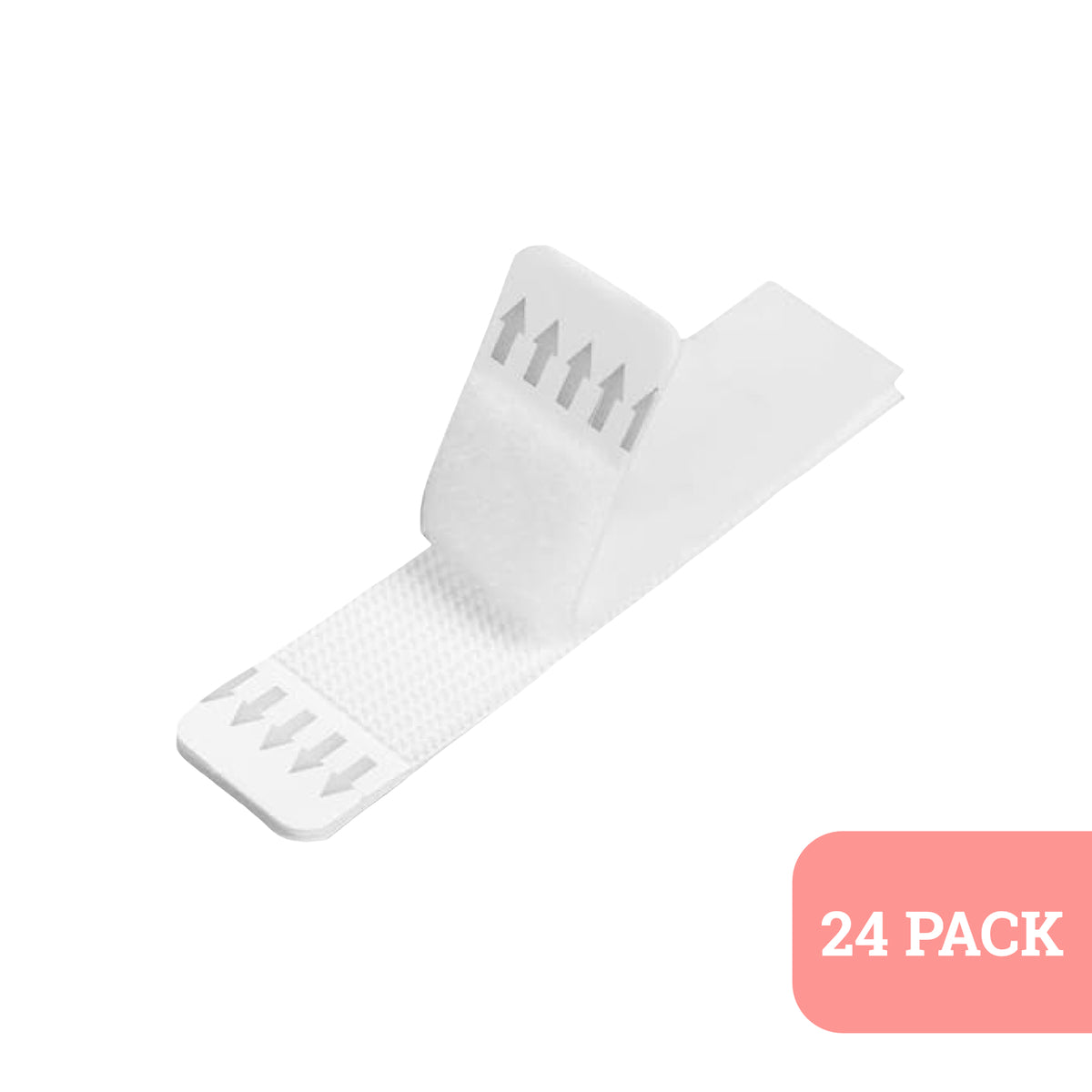 Hook & Loop Command Strips – 24 Pack