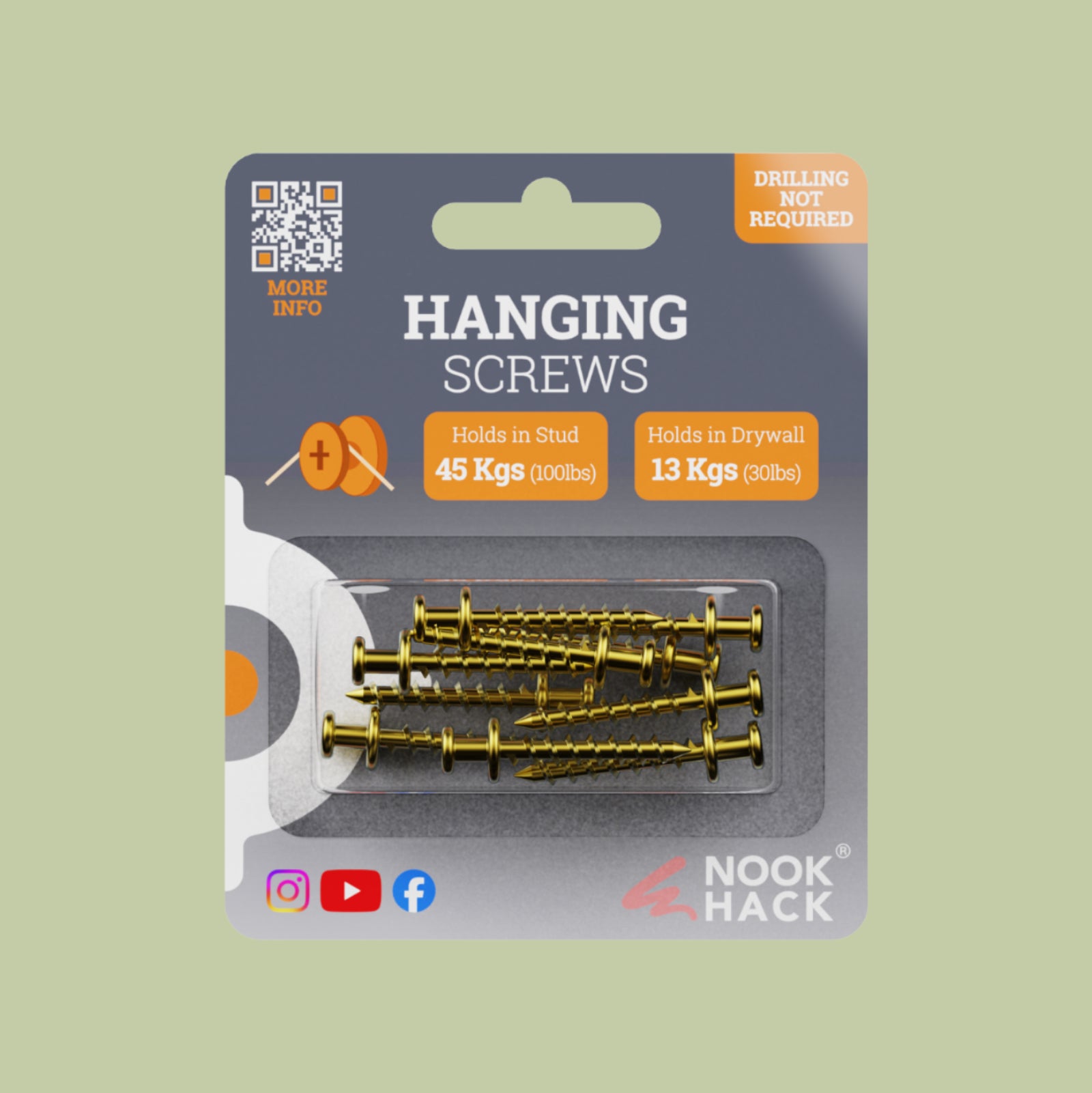 Picture Hanging Screws (10 Pieces)